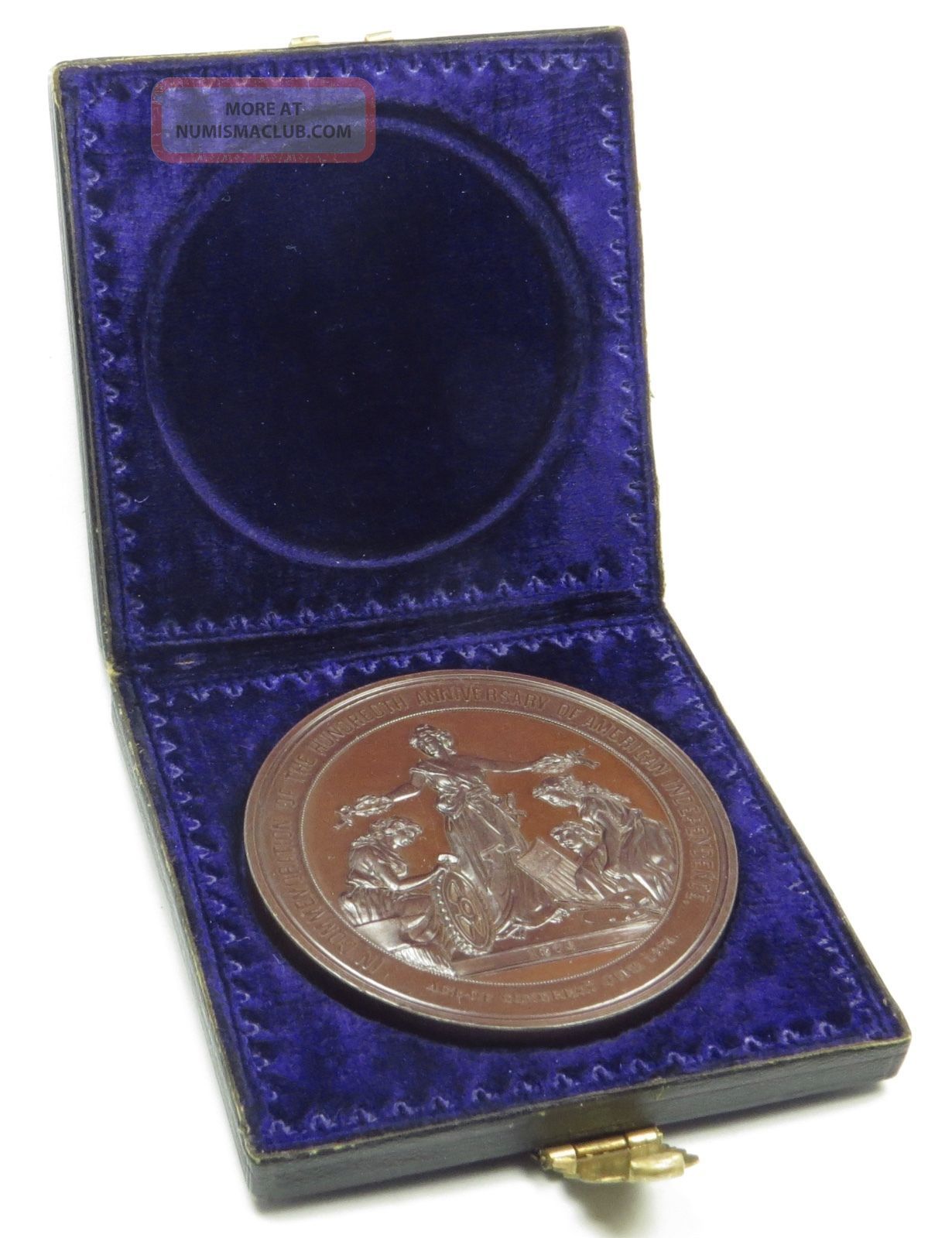1876 U. S. Centennial Exposition Us Bronze Commemorative Medal Julian Cm 11