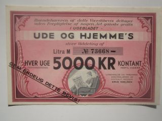 1937 Denmark Advertising Money photo