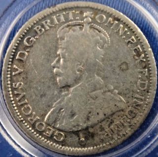 1925 Australia Six Pence Silver Coin photo