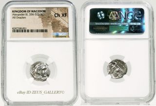 Ngc Rr Choice Xf Alexander The Great Herakles Lifetime Ancient Greek Silver Coin photo