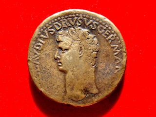 Lucernae Nero Claudius Drusus,  Orichalcum Sestertius.  Roma.  Ti Clavdivs Caesar photo