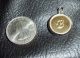Unc Chinese Dragon.  9999 Fine Gold Coin In Sterling Silver 925 Pendant - Letter B Coins: World photo 3