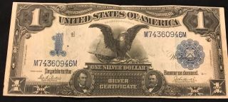 1899 $1 Silver Certificate,  Black Eagle,  Circulated, photo