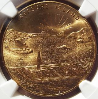 1939 Treasure Island Token - Golden Gate Exposition,  Hk481,  Ms64 Ngc - Medal photo