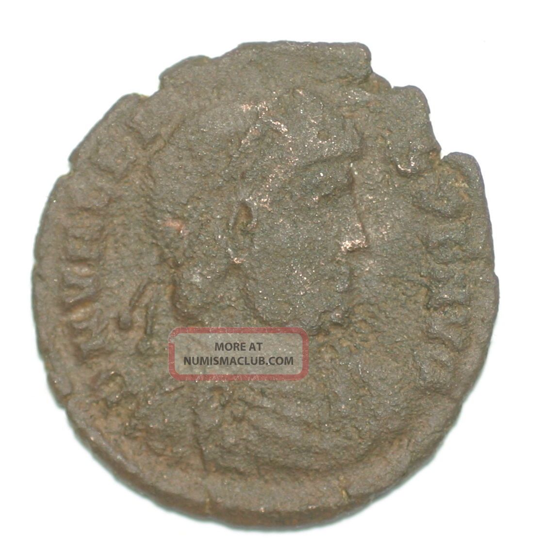 Roman Bronze Coin Follis Valens Gloria Romanorum Emperor Captive Siscia Coins: Ancient photo