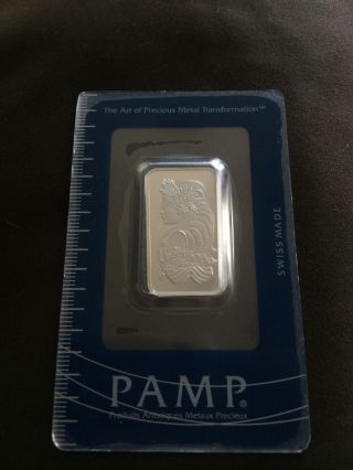 1/2 Oz Platinum Bar - Pamp Suisse (in Assay) photo
