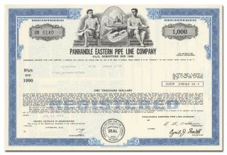 Panhandle Eastern Pipe Line Company Bond Certificate photo