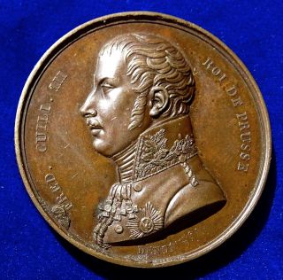Napoleonic Wars Medal 1814,  Paris Visit By The King Of Prussia. photo
