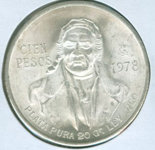 1978 Silver Mexico Cien - 100 Pesos (1721265) photo