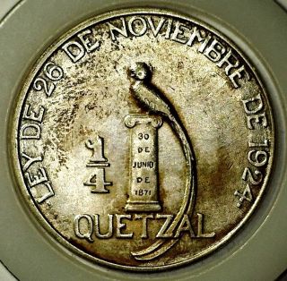 Guatemala • 1/4 Quetzal 1925 (p) • Nobles Below Scroll photo