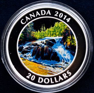 Royal Canadian 2014 $20 Fine Silver Coin: River Rapids (box, ) photo