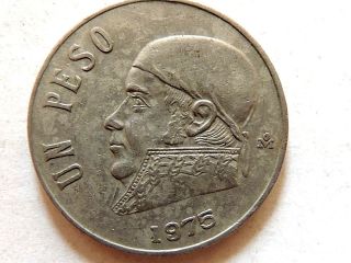 1975 Mexican Un (1) Peso Coin photo