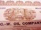 Antique 1918 Stock Certificate Cgw Oil Co Cleburne Texas Oil Well Railroad 22996 Stocks & Bonds, Scripophily photo 4