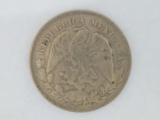 Rare 1905 1 Un Peso Mexico Silver Coin - 3229 photo