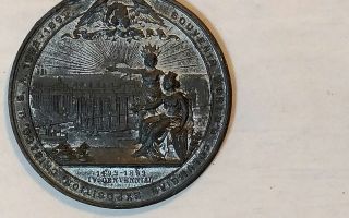 1893 Columbian Exposition Medal Christopher Columbus White Metal /zink photo