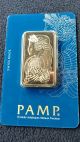 1 Oz Gold Bar Pamp Suisse.  9999 Fine (in Assay) Gold photo 1