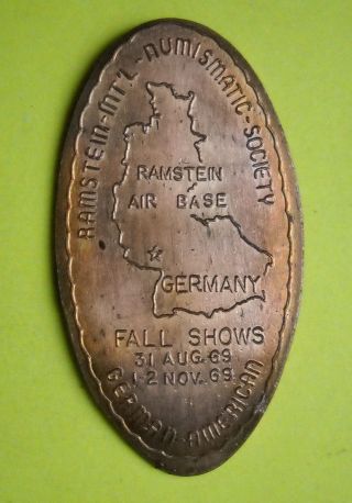 Ramstein Air Base Elongated Penny Usa Cent Germany Souvenir Coin Numismatics photo