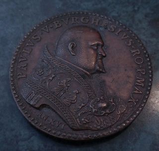 Rare Vatican Pope Paul V Paulus Burghesius Camillo Borghese 1619 An Xvi Medal photo
