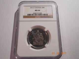 2012 Canadian 50 Cent Piece Graded Ms66 By Ngc photo