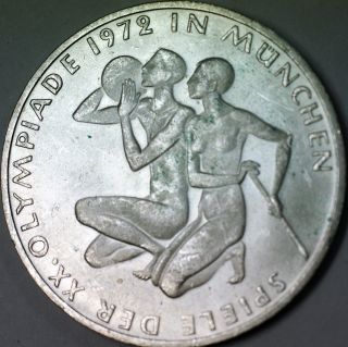 1972 F German 10 Marks Silver Coin Olympic Games Commemorative Munich Couple photo