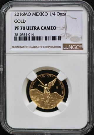 2016 Mexico 1/4 Ounce Gold Pf Libertad Ngc Pf70 - Listing Resumes At Ending Price photo