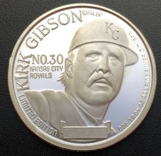 1988 Kirk Gibson National League Mvp 1 Oz.  999 Silver Coin Limited Edition (r50) photo