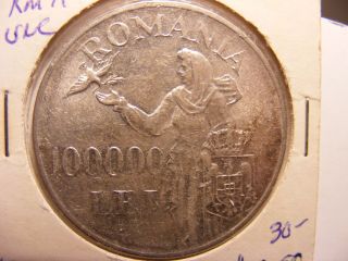 Romania Silver 100000 Lei,  1946,  Uncirculated photo