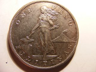 Philippines Silver 1 Peso,  1905 - S,  Xf photo