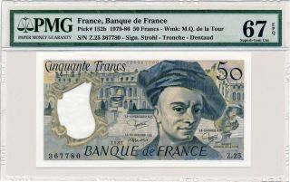 Banque De France France 50 Francs 1981 Pmg 67epq photo