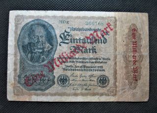 Old Bank Note Germany One Milliard Mark Banknote 1922 Hyperinflation - 366768 photo