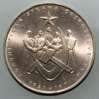 Czechoslovakia 50 Korun Nd (1971) Brilliant Uncirculated Silver Coin - Communist photo