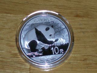 2016 30 Gram Chinese Silver Panda Coin Bu photo