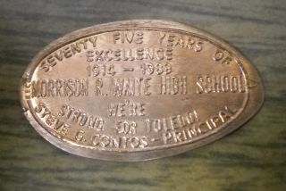 Morrison R Waite High School Elongated Penny Toledo Oh Usa Cent Souvenir Coin photo