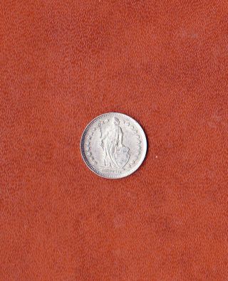 1946 Switzerland - Silver 1/2 Half Franc Coin - Helvetia Symbolizes Swiss photo