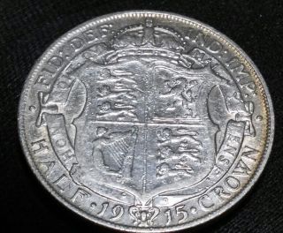 1915 Half Crown From Great Britain.  925 Silver photo