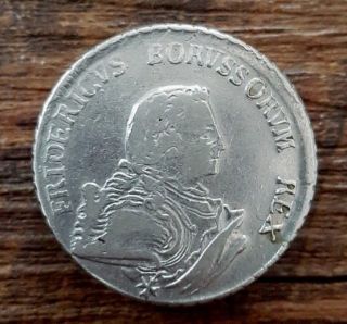 Brandenburg - Preußen,  Germany,  Friedrich Ii,  1/2 Thaler 1750 A,  Silver Coin photo