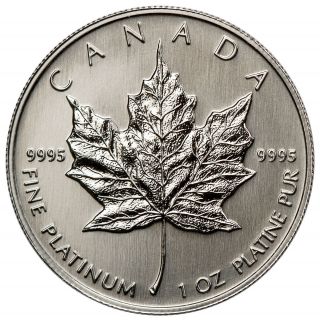 Random Date Canada 1 Troy Oz.  9995 Platinum Maple Leaf $50 Coin Sku33491 photo