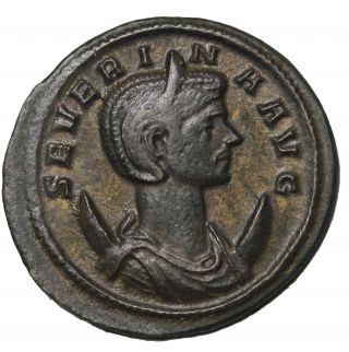 Severina 274 - 275 Ad Wife Of Aurelian Antoninianus Ancient Roman Coin Ric.  4 photo