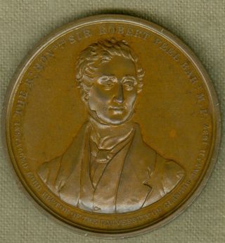 1837 Scottish Medal To Commemorate Sir Robert Peel Rector Of Glasgow University photo