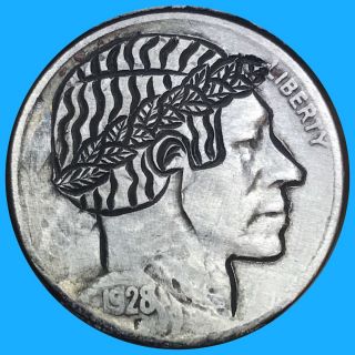 Hobo Nickel Coin Art Roman 56 photo