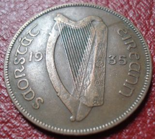 1935 Ireland Penny In Vf photo