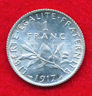 France 1917 Franc.  1342 Ounces Of Silver photo