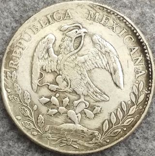 1891 Republica Mecicana Mexican Eagle Coin photo