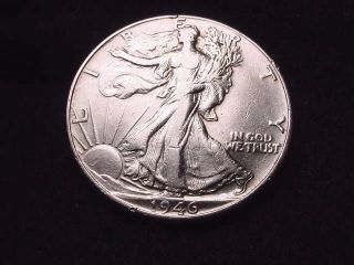1946 Walking Liberty Half Dollar Coin - - 5013 photo
