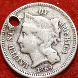 1869 Philadelphia Nickel Three Cent Coin photo