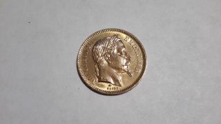 1864 20 Francs Gold 