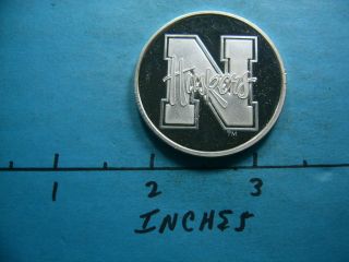 Nebraska 1995 National Ncaa Football Champs Fiesta Bowl Vintage 999 Silver Coin photo