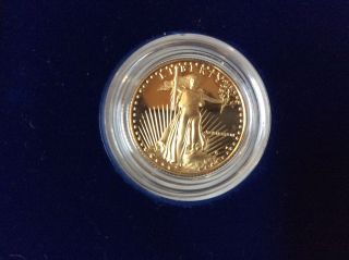 1988 Gold 1/4 Ounce Proof American Eagle W/box And photo