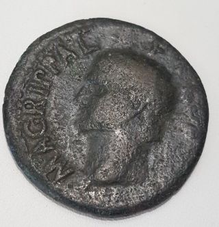 Marcus Vipsanius Agrippa Augustus General Ancient Roman Coin By Caligula photo