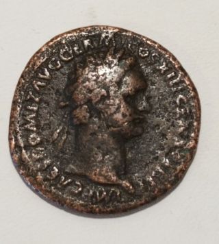 Roman Coin Domitian 81 - 96 Ad Bronze photo
